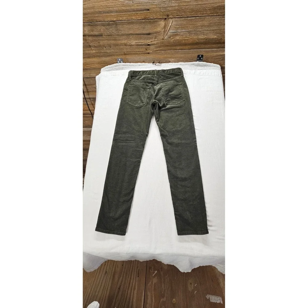 Gap Kids Boys Olive Green Corduroy Pants Slim Taper Size 14 Regular